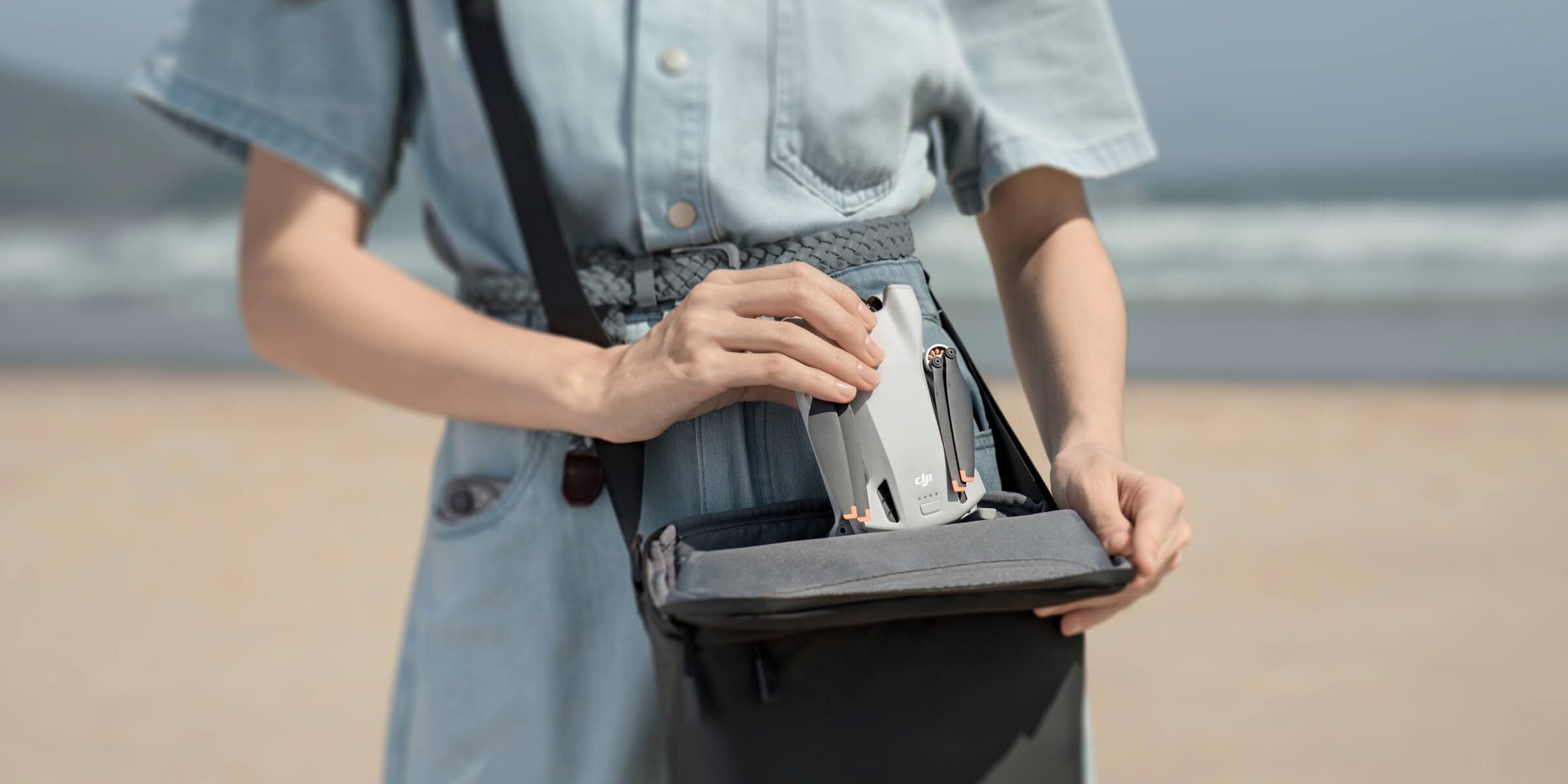 mini drone can easily fit in the bag