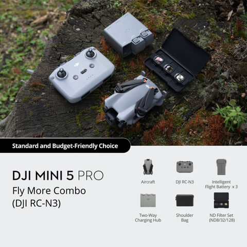 DJI Mini 5 Pro Fly More Combo (DJI RC-N3) (Refurbished Unit)