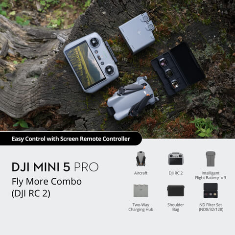 DJI Mini 5 Pro Fly More Combo (DJI RC 2) (Refurbished Unit)